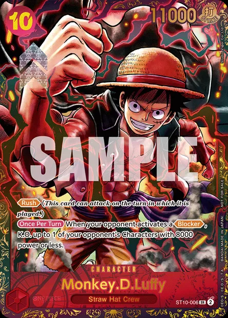 Monkey.D.Luffy, One Piece card ST10-006 — The Three Captains set