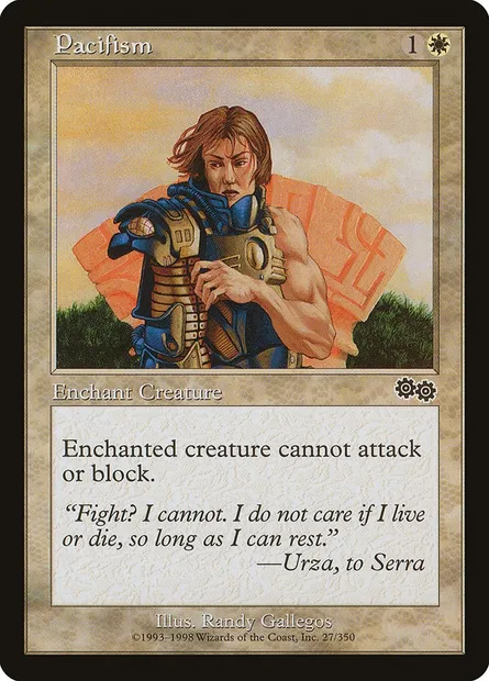 Pacifism, Magic card USG 27 — Urza's Saga set