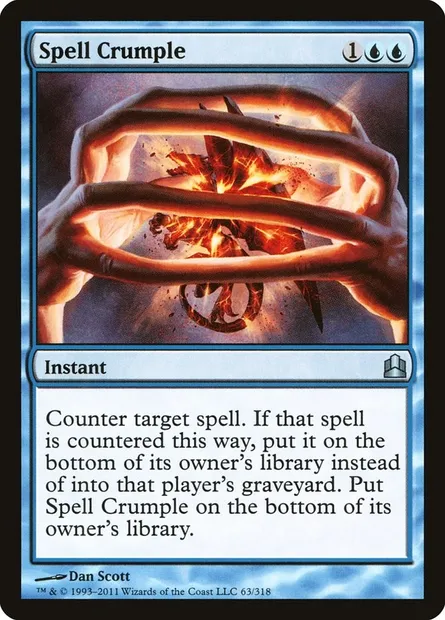 Spell Crumple, Magic card CMD 63 — Commander 2011 set