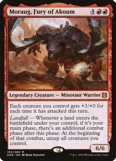 Moraug, Fury of Akoum, Magic card ZNR 150 — Zendikar Rising set
