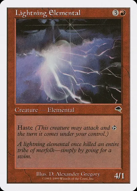 Lightning Elemental, Magic card BRB 37 — Battle Royale Box Set set