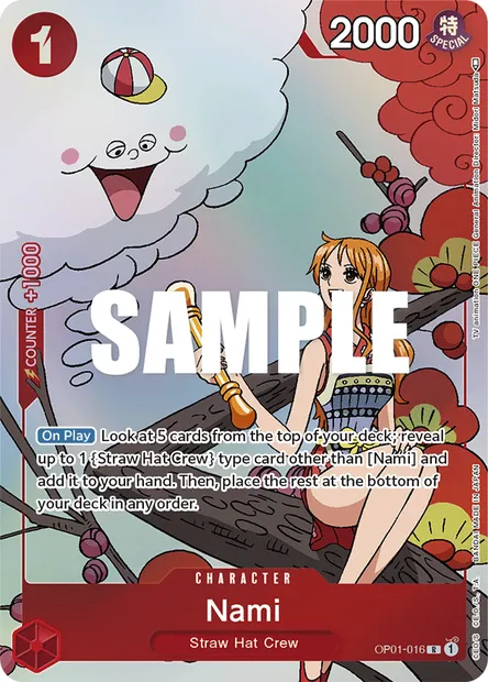 Nami, carte One Piece OP01-016 — extension ROMANCE DAWN