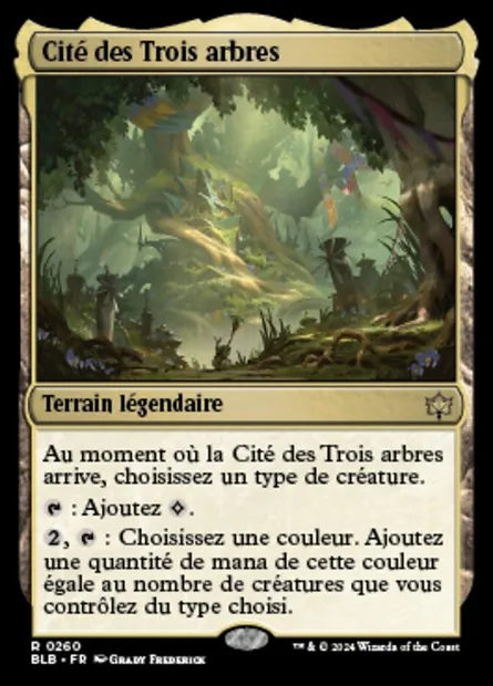 Cité des Trois arbres, carte Magic BLB 260 — extension Bloomburrow