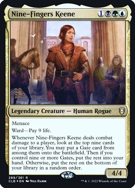 Nine-Fingers Keene, Magic card PCLB 289s — Battle for Baldur's Gate Promos set