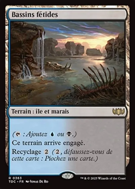Bassins fétides, carte Magic TDC 363 — extension Tarkir: Dragonstorm Commander