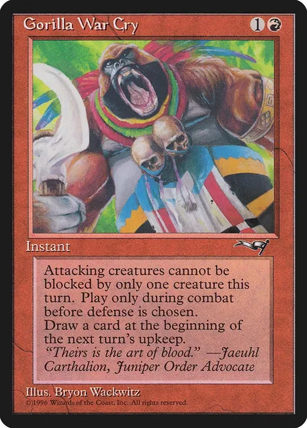 Gorilla War Cry, Magic card ALL 73b — Alliances set