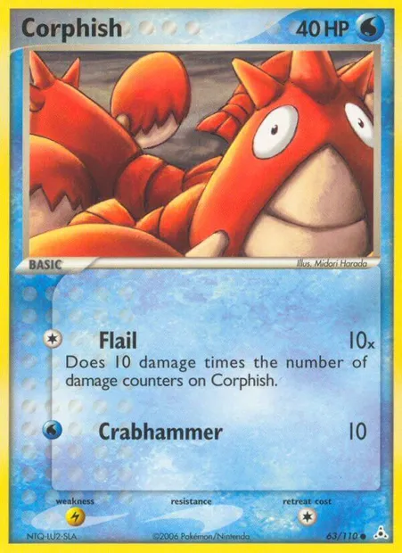 Corphish, Pokémon card HP 63 — Holon Phantoms set
