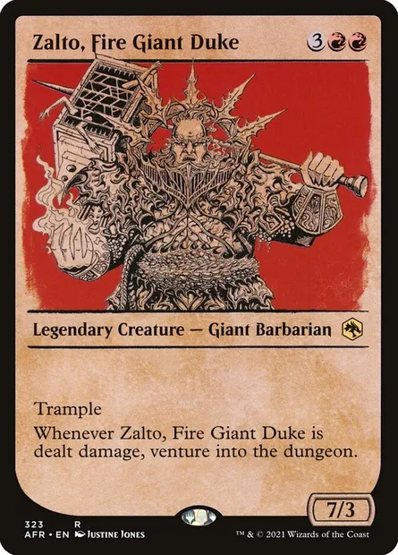Zalto, Fire Giant Duke, Magic card AFR 323 — Adventures in the Forgotten Realms set