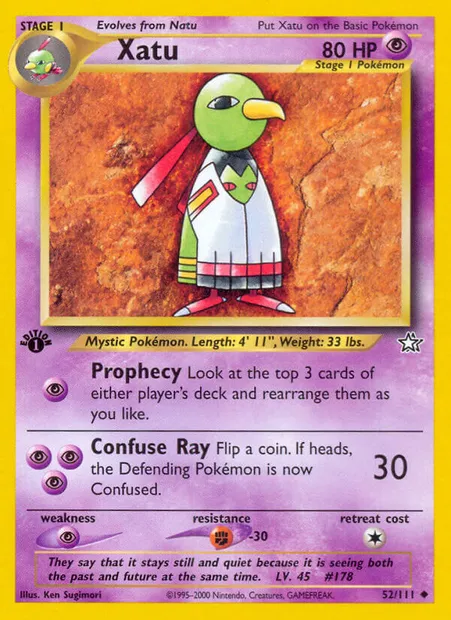 Xatu, Pokémon card NG 52 — Neo Genesis set