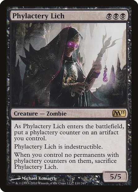 Phylactery Lich, Magic card M11 110 — Magic 2011 set