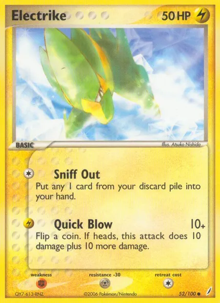 Electrike, Pokémon card CG 52 — Crystal Guardians set