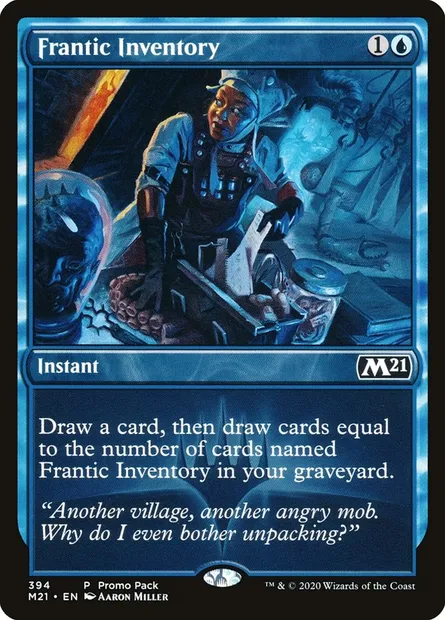 Frantic Inventory, Magic card M21 394 — Core Set 2021 set