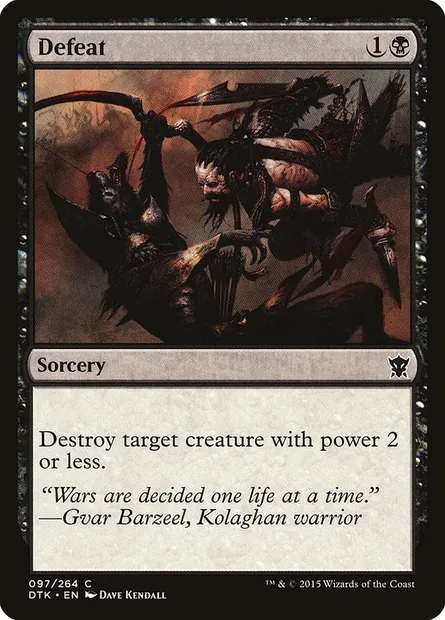 Defeat, Magic card DTK 97 — Dragons of Tarkir set