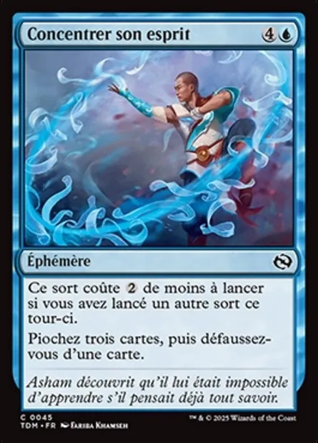 Concentrer son esprit, carte Magic TDM 45 — extension Tarkir: Dragonstorm