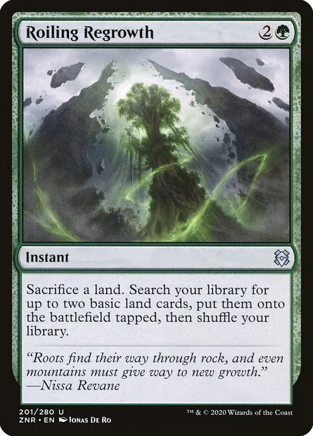 Roiling Regrowth, Magic card ZNR 201 — Zendikar Rising set