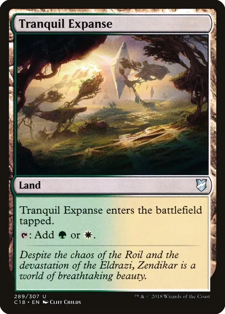 Tranquil Expanse, Magic card C18 289 — Commander 2018 set