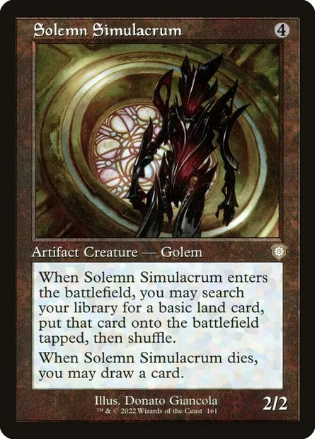 Solemn Simulacrum, Magic card BRC 161 — The Brothers' War Commander set