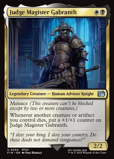 Judge Magister Gabranth, Magic card FIN 230 — Final Fantasy set