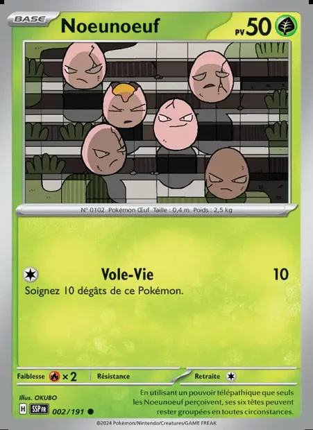 Noeunoeuf, carte Pokémon SSP 002 — extension Étincelles Déferlantes