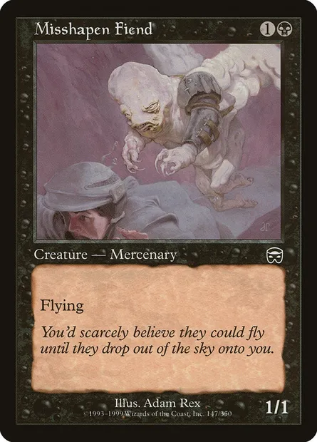 Misshapen Fiend, Magic card MMQ 147 — Mercadian Masques set