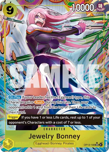 Jewelry Bonney, One Piece card OP13-108 — CARRYING ON HIS WILL set