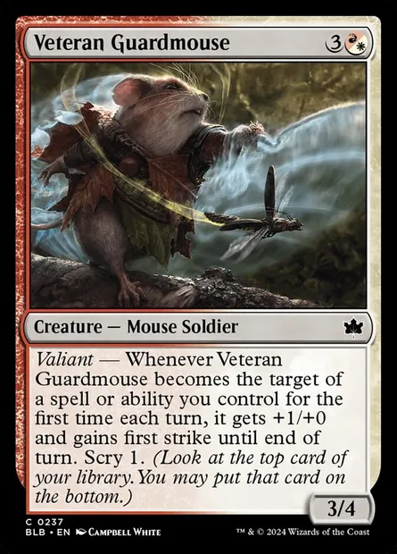 Veteran Guardmouse, Magic card BLB 237 — Bloomburrow set