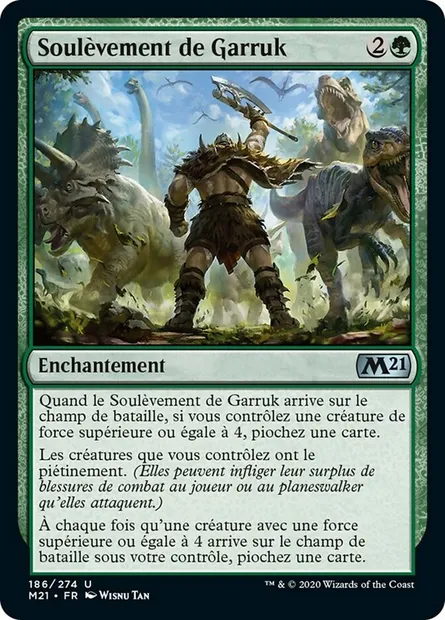Soulèvement de Garruk, carte Magic M21 186 — extension Core Set 2021