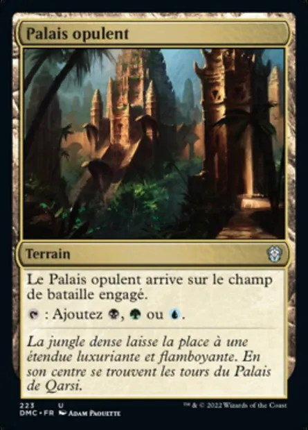 Palais opulent, carte Magic DMC 223 — extension Dominaria United Commander