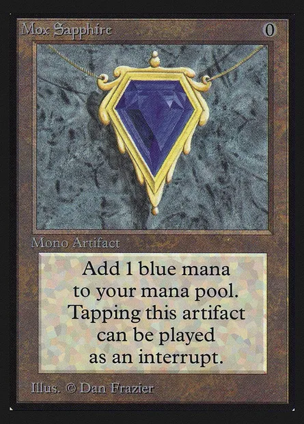 Mox Sapphire, carte Magic CED 266 — extension Collectors' Edition