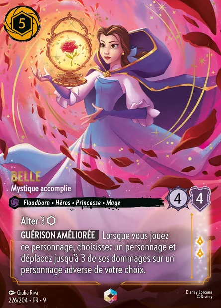 Belle - Mystique accomplie, carte Disney Lorcana CH9-226 — extension Fabuleux