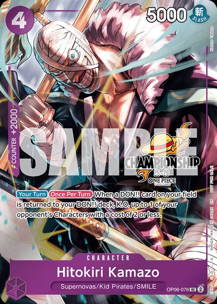 Hitokiri Kamazo, One Piece card OP06-076 — WINGS OF THE CAPTAIN set