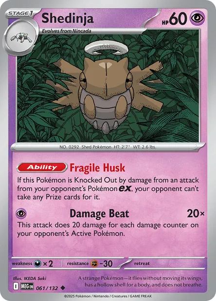 Shedinja, Pokémon card MEG 061 — Mega Evolution set