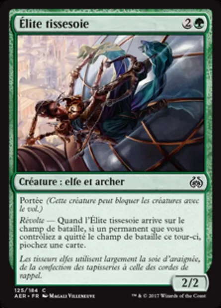 Élite tissesoie, carte Magic AER 125 — extension La révolte éthérique