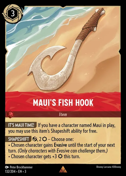 Maui's Fish Hook, Disney Lorcana card CH3-132 — Into the Inklands set