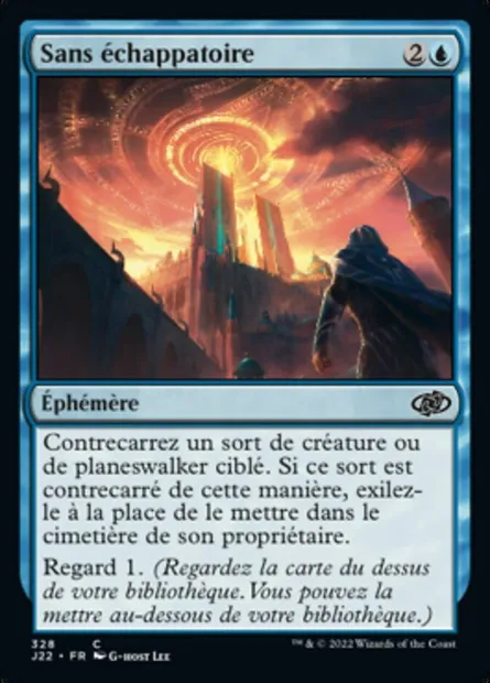 Sans échappatoire, carte Magic J22 328 — extension Jumpstart 2022