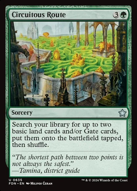 Chemin sinueux, carte Magic FDN 635 — extension Foundations