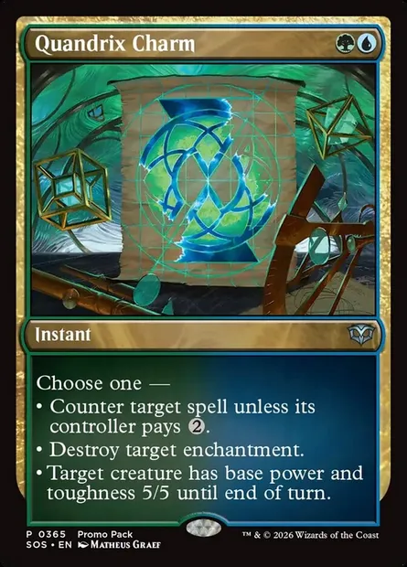 Quandrix Charm, Magic card SOS 365 — Secrets of Strixhaven set