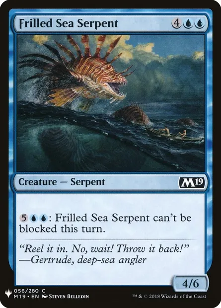 Frilled Sea Serpent, Magic card PLST M19-56 — The List set