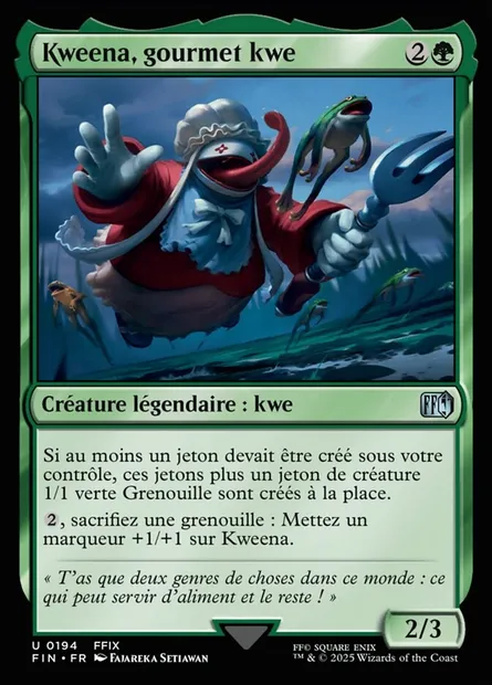 Kweena, gourmet kwe, carte Magic FIN 194 — extension Final Fantasy