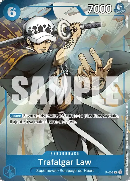 Trafalgar Law, carte One Piece P-009 — extension Carte promo