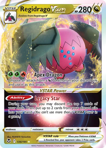 Regidrago VSTAR, Pokémon card SIT 136 — Silver Tempest set