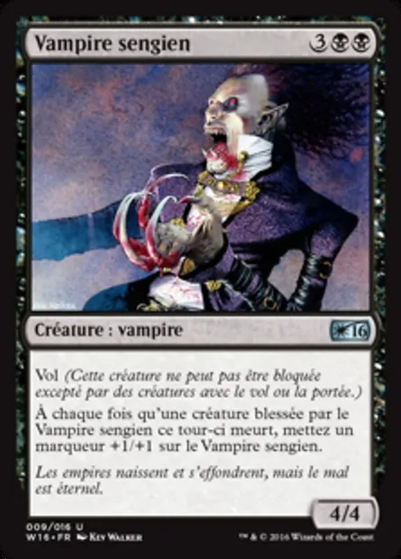 Vampire sengien, carte Magic W16 9 — extension Welcome Deck 2016
