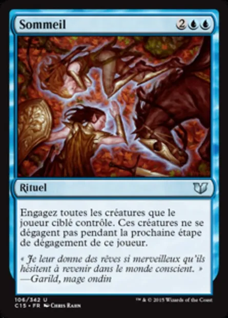 Sommeil, carte Magic C15 106 — extension Commander 2015