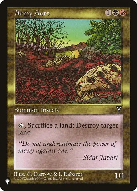 Army Ants, Magic card PLST VIS-126 — The List set