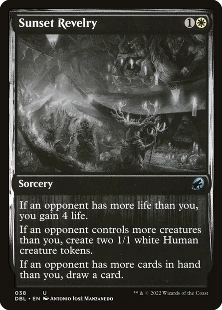Sunset Revelry, Magic card DBL 38 — Innistrad: Double Feature set