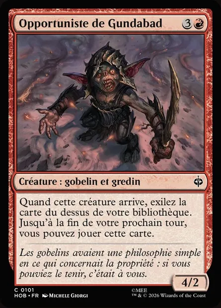 Opportuniste de Gundabad, carte Magic HOB 101 — extension The Hobbit