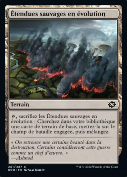 Étendues sauvages en évolution, carte Magic BRO 261 — extension La Guerre Fratricide