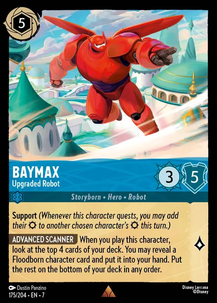 Baymax - Upgraded Robot, Disney Lorcana card CH7-175 — Archazia's Island set