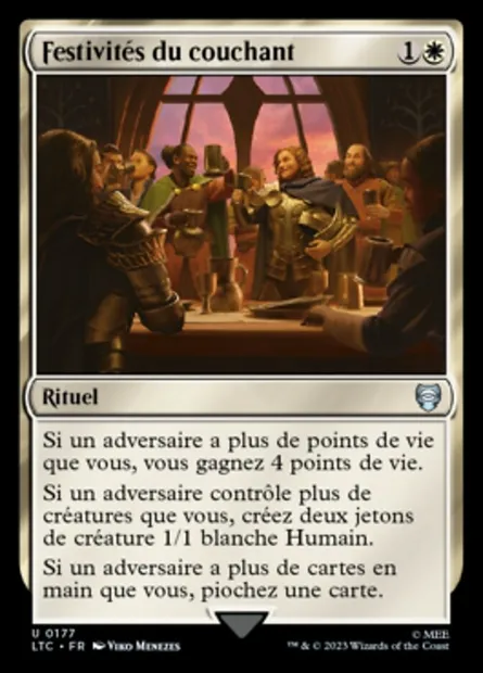 Festivités du couchant, carte Magic LTC 177 — extension Tales of Middle-earth Commander