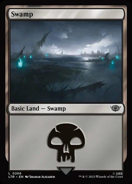Swamp, Magic card LTR 266 — The Lord of the Rings: Tales of Middle-earth set